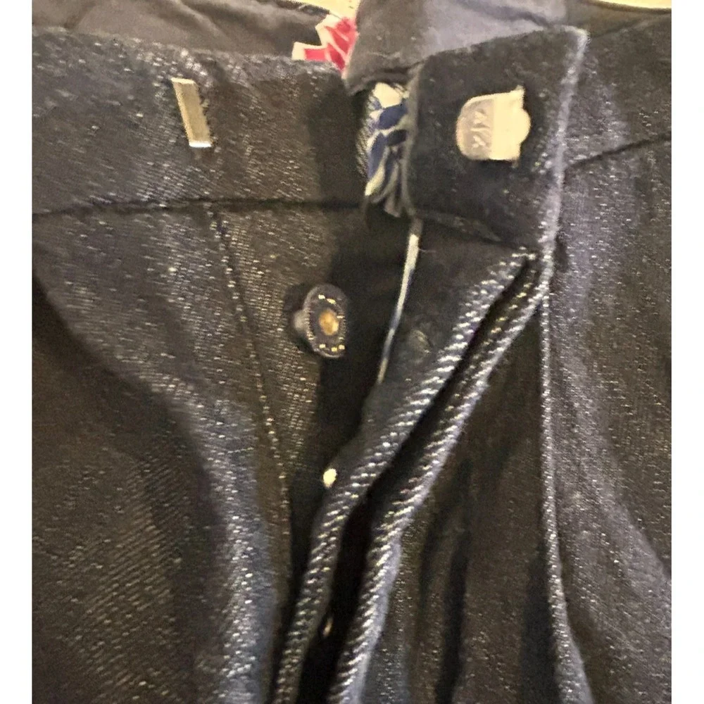 Armani Exchange AX Pleaded Button Fly‎ Fixed Cuff Women's Jeans Sz 31 Authentic